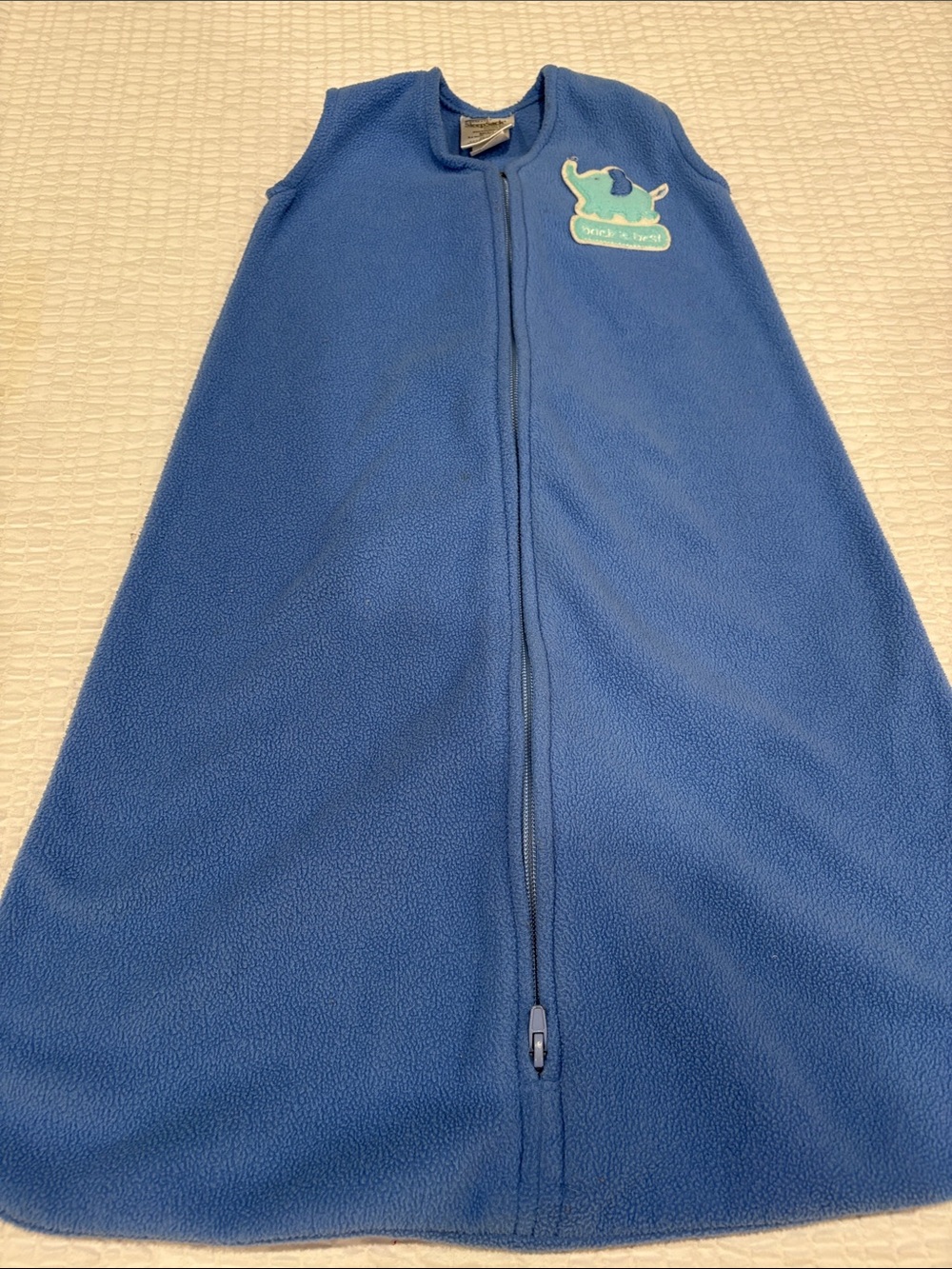 Halo Blue  Fleece Zip Sleep Sack 
Size 0-6 months